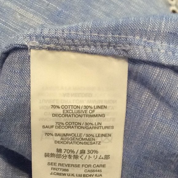 J. Crew Eyelet Beach Dress Blue & White Medium - Picture 6 of 7